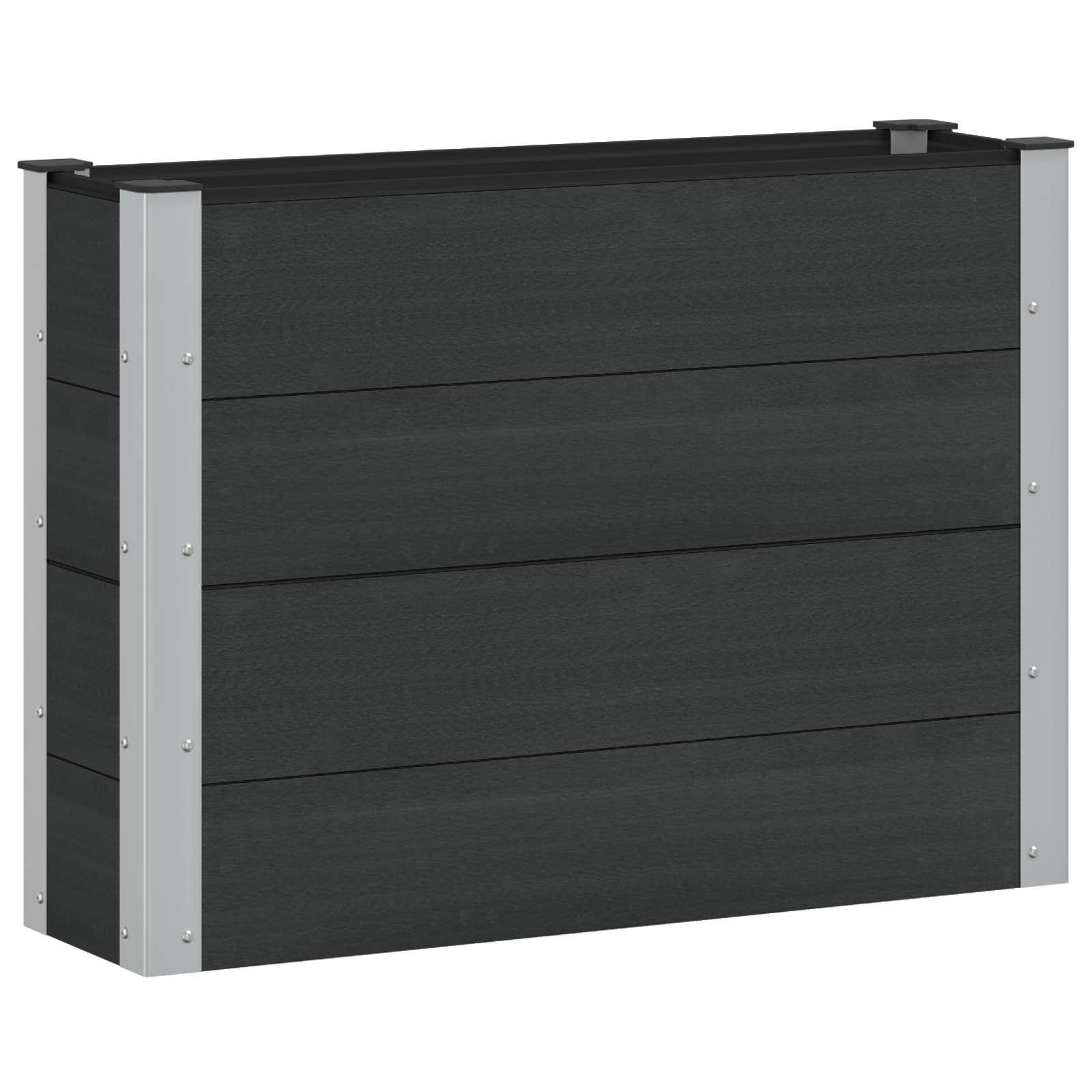 Højbed i WPC/alu - sort 100 × 30 × 72 cm Højbed i WPC/alu - sort 100 × 30 × 72 cm