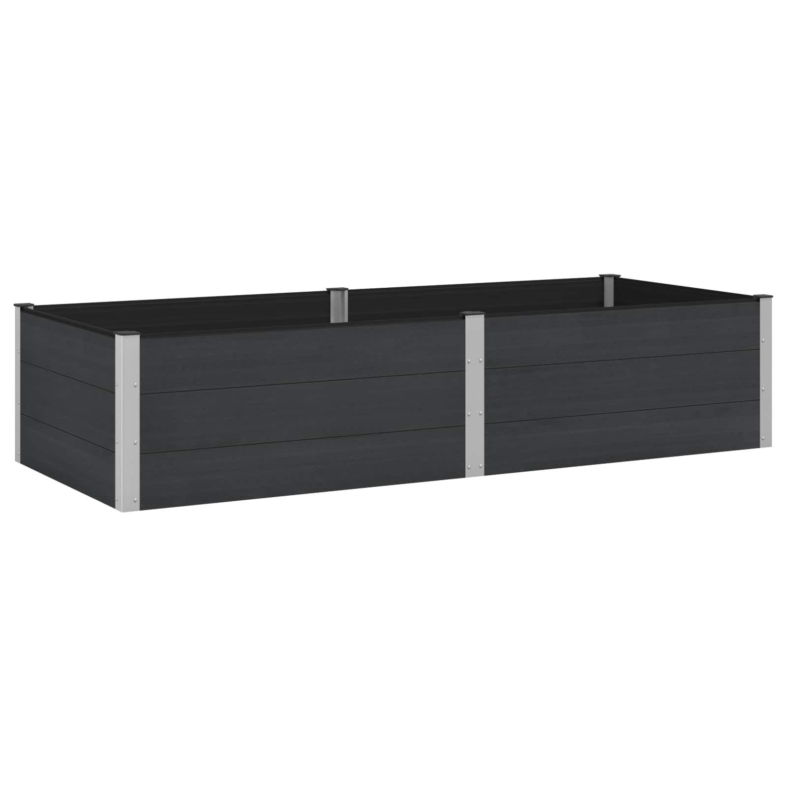 Højbed i WPC/alu - sort 250 × 100 × 54 cm Højbed i WPC/alu - sort 250 × 100 × 54 cm