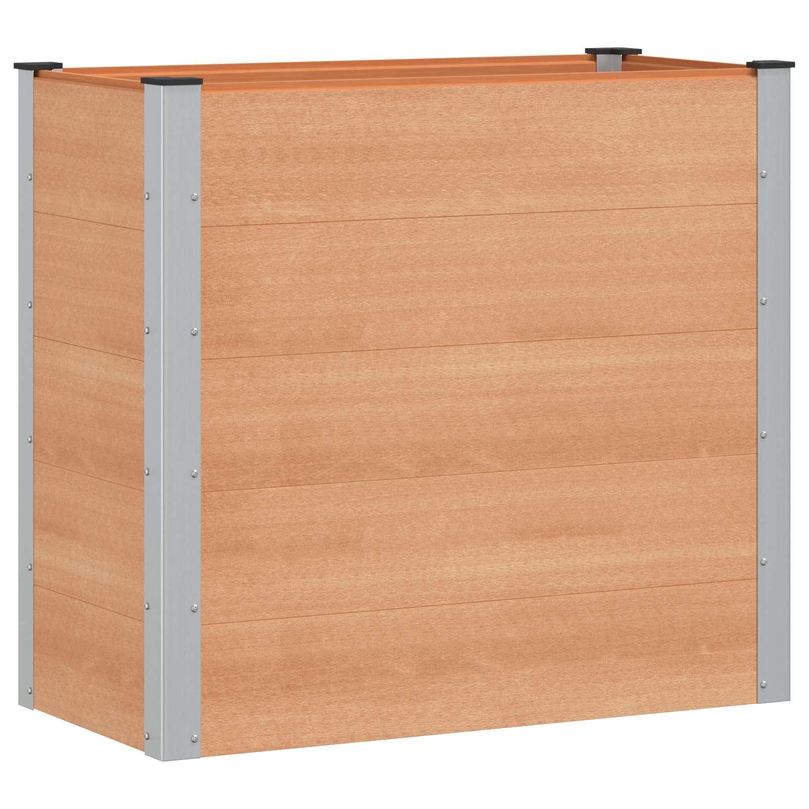 Højbed i WPC/aluminium - brun 100 × 50 × 91 cm Højbed i WPC/aluminium - brun 100 × 50 × 91 cm