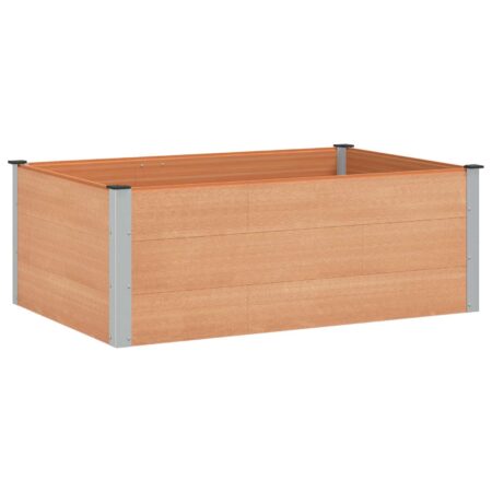 Højbed i WPC/aluminium - brun 150 × 100 × 54 cm