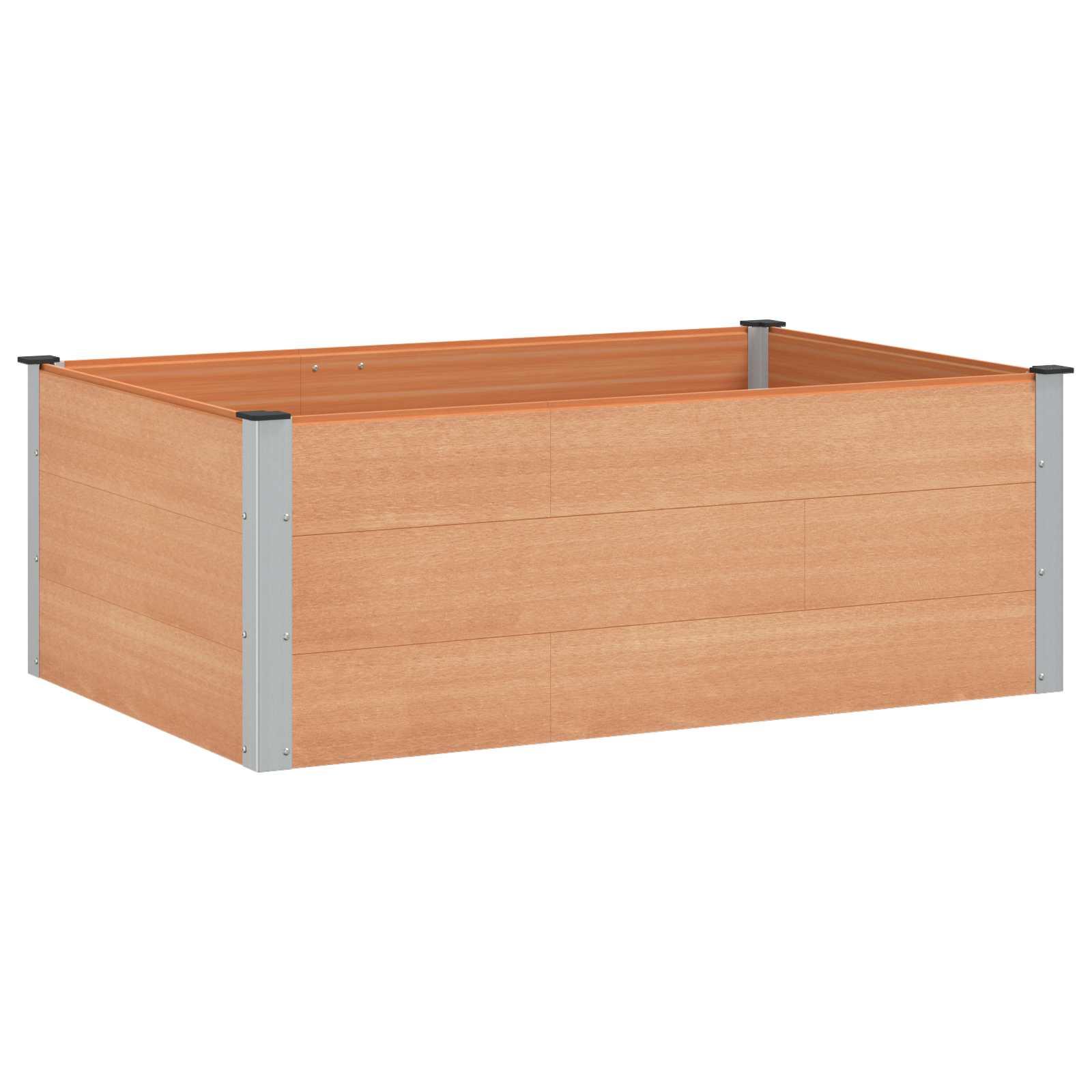 Højbed i WPC/aluminium - brun 150 × 100 × 54 cm Højbed i WPC/aluminium - brun 150 × 100 × 54 cm
