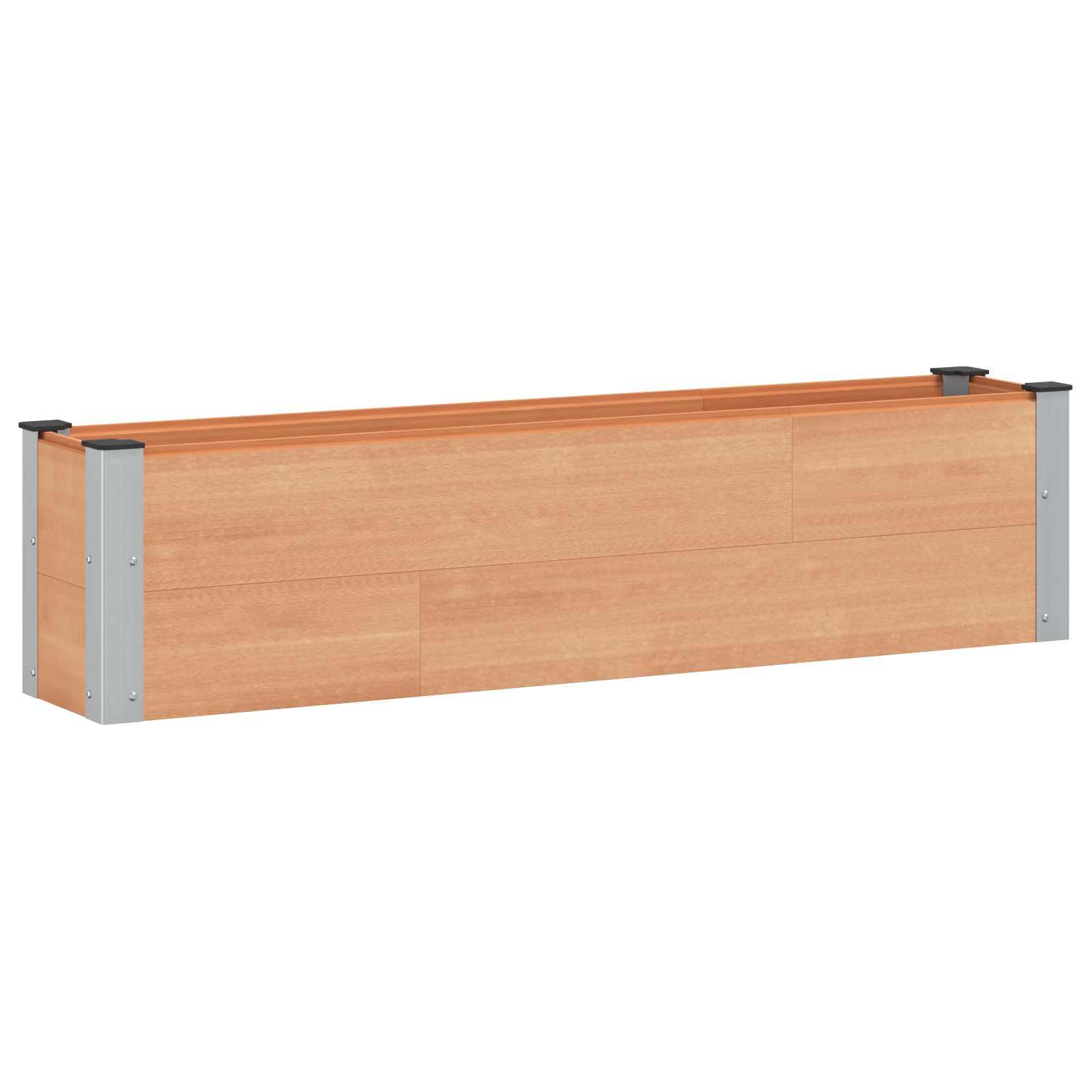 Højbed i WPC/aluminium - brun 150 × 30 × 36 cm Højbed i WPC/aluminium - brun 150 × 30 × 36 cm