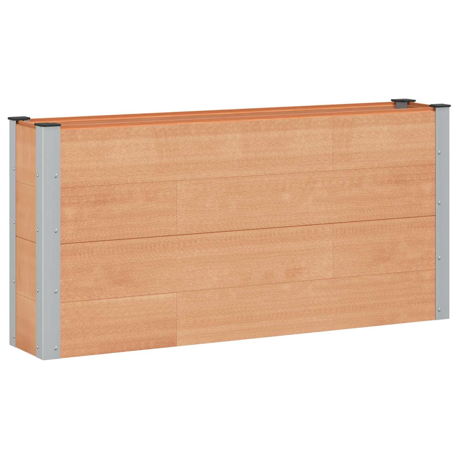 Højbed i WPC/aluminium - brun 150 × 30 × 72 cm Højbed i WPC/aluminium - brun 150 × 30 × 72 cm