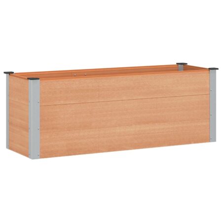 Højbed i WPC/aluminium - brun 150 × 50 × 54 cm