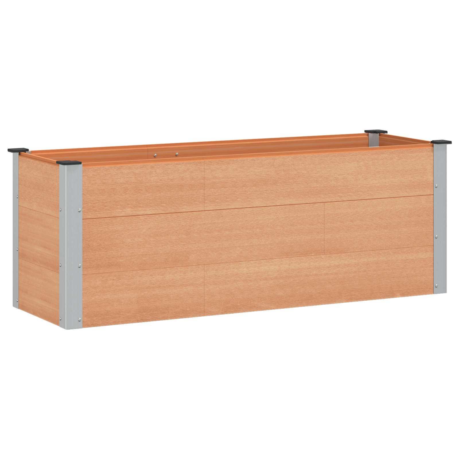 Højbed i WPC/aluminium - brun 150 × 50 × 54 cm Højbed i WPC/aluminium - brun 150 × 50 × 54 cm