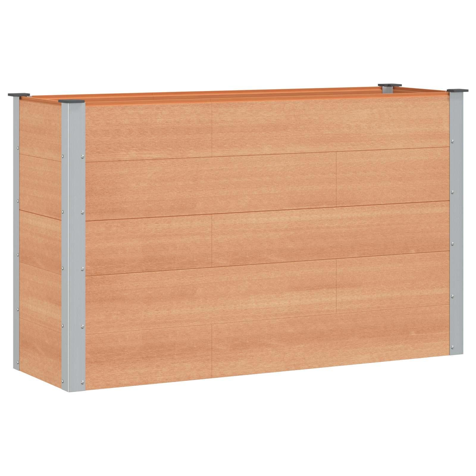 Højbed i WPC/aluminium - brun 150 × 50 × 91 cm Højbed i WPC/aluminium - brun 150 × 50 × 91 cm