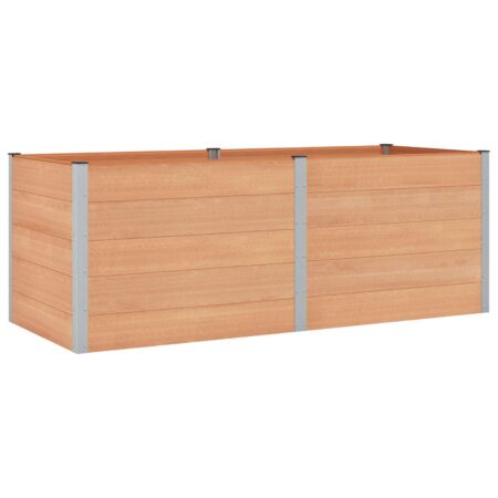 Højbed i WPC/aluminium - brun 250 × 100 × 91 cm