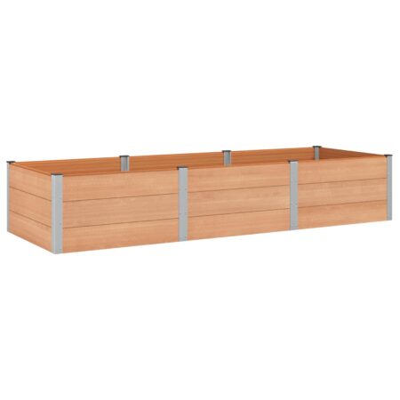 Højbed i WPC/aluminium - brun 300 × 100 × 54 cm