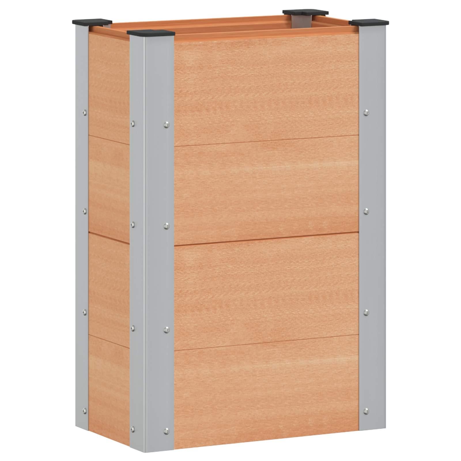 Højbed i WPC/aluminium - brun 50 × 30 × 72 cm Højbed i WPC/aluminium - brun 50 × 30 × 72 cm