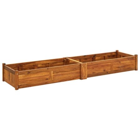Højbed i akacietræ 200 × 50 × 25 cm - plantekasse til have og terrasse