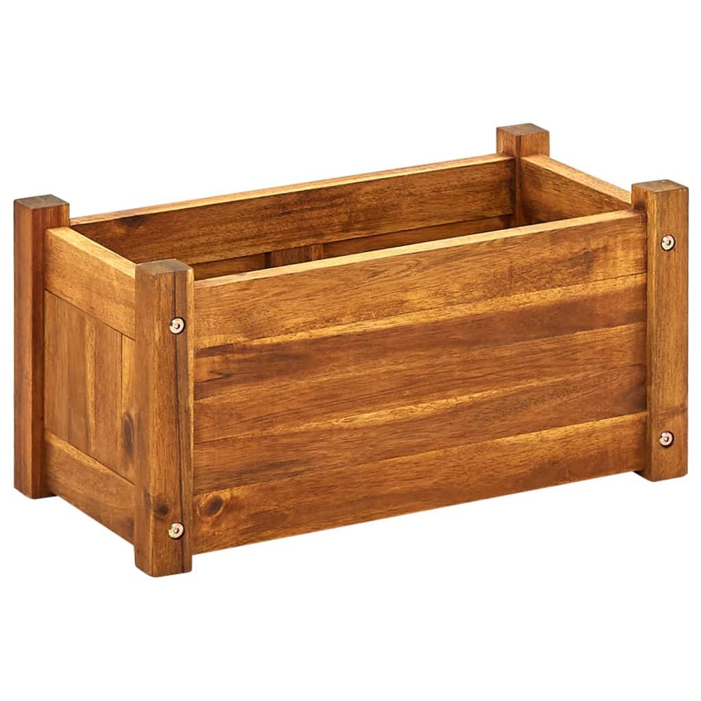 Højbed i akacietræ 50×25×25 cm - plantekasse til have og terrasse Højbed i akacietræ 50×25×25 cm - plantekasse til have og terrasse