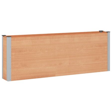 Højbed i brun WPC og aluminium - 200 × 30 × 72 cm