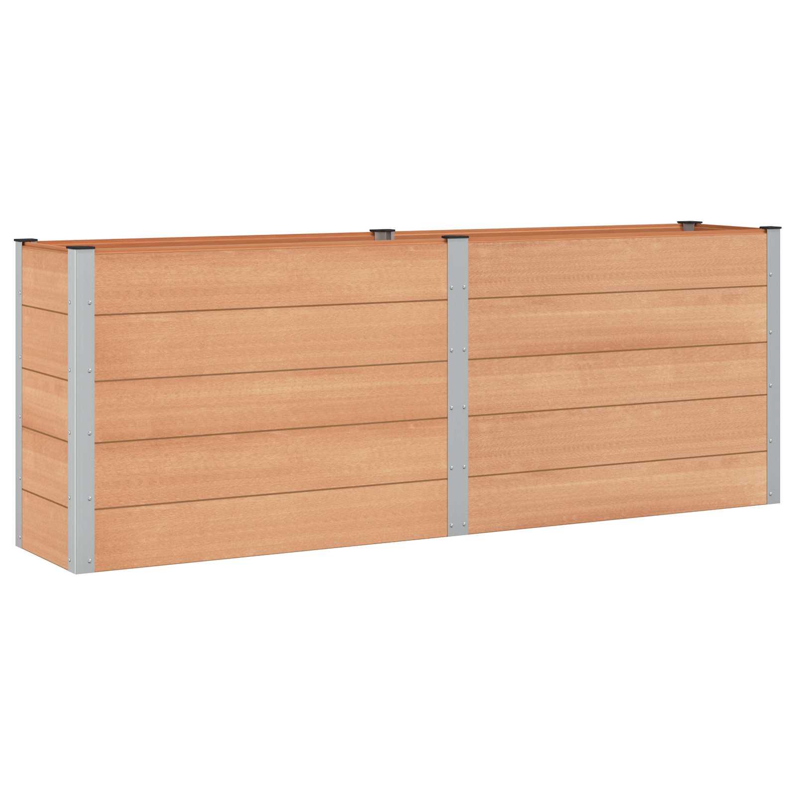 Højbed i brun WPC/aluminium - 250 × 50 × 91 cm Højbed i brun WPC/aluminium - 250 × 50 × 91 cm