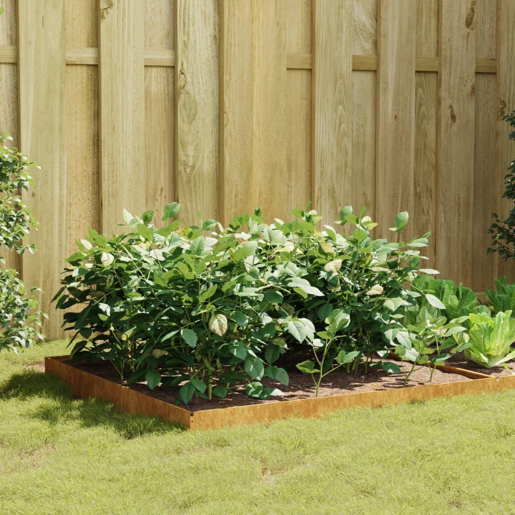 Højbed i cortenstål 100 x 100 x 18,5 cm - rustfarvet plantekasse Højbed i cortenstål 100 x 100 x 18,5 cm - rustfarvet plantekasse