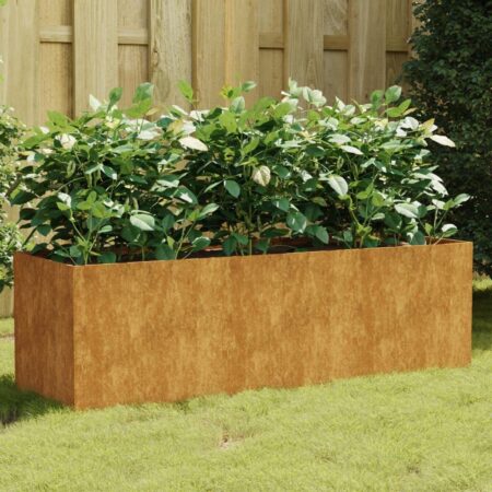 Højbed i cortenstål 120 x 40 x 40 cm - rustfarvet plantekasse