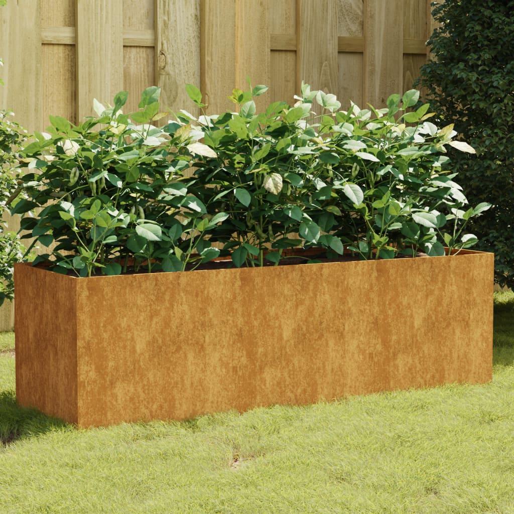 Højbed i cortenstål 120 x 40 x 40 cm - rustfarvet plantekasse Højbed i cortenstål 120 x 40 x 40 cm - rustfarvet plantekasse