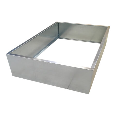 Højbed i galvaniseret stål | B80 H25 | L576 cm