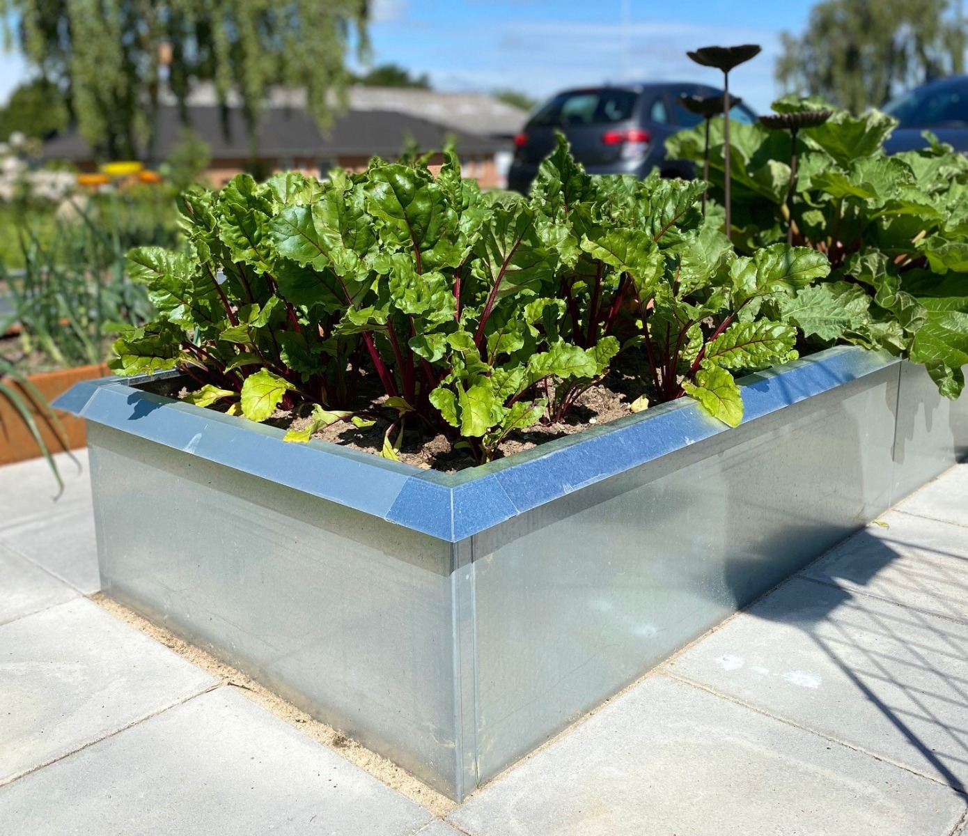 Højbed i galvaniseret stål | B80 H40 | L40 cm Højbed i galvaniseret stål | B80 H40 | L40 cm