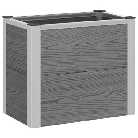 Højbed i grå WPC og aluminium - 50 × 30 × 42 cm