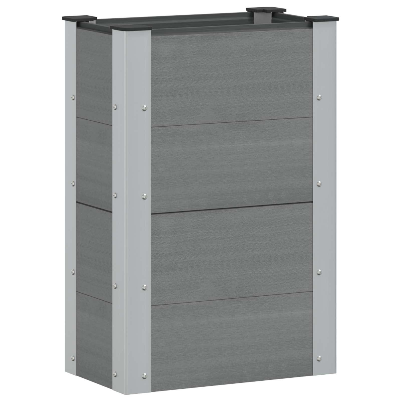 Højbed i grå WPC og aluminium - 50 × 30 × 72 cm Højbed i grå WPC og aluminium - 50 × 30 × 72 cm
