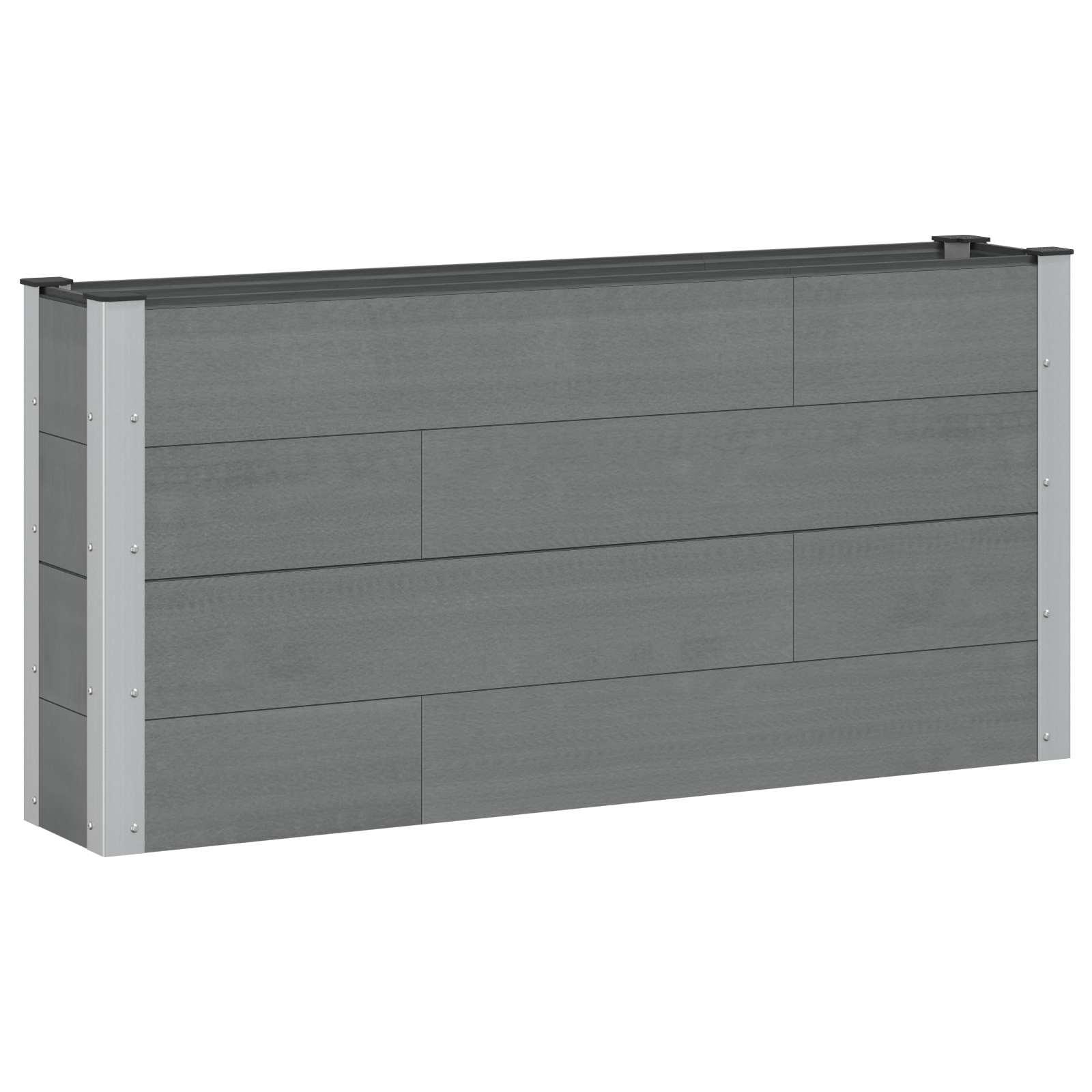 Højbed i grå WPC/aluminium - 150 × 30 × 72 cm Højbed i grå WPC/aluminium - 150 × 30 × 72 cm