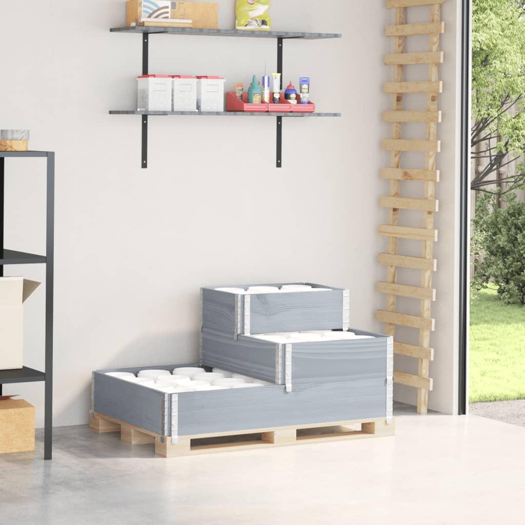 Højbed i massivt fyrretræ - 120 x 80 cm, grå, 3 niveauer Højbed i massivt fyrretræ - 120 x 80 cm, grå, 3 niveauer