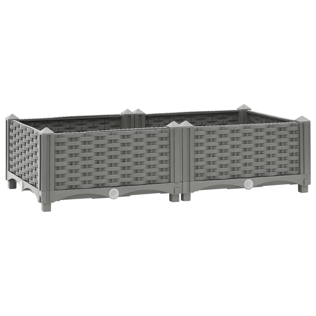 Højbed i polypropylen 80 × 40 × 23 cm - lysegrå Højbed i polypropylen 80 × 40 × 23 cm - lysegrå