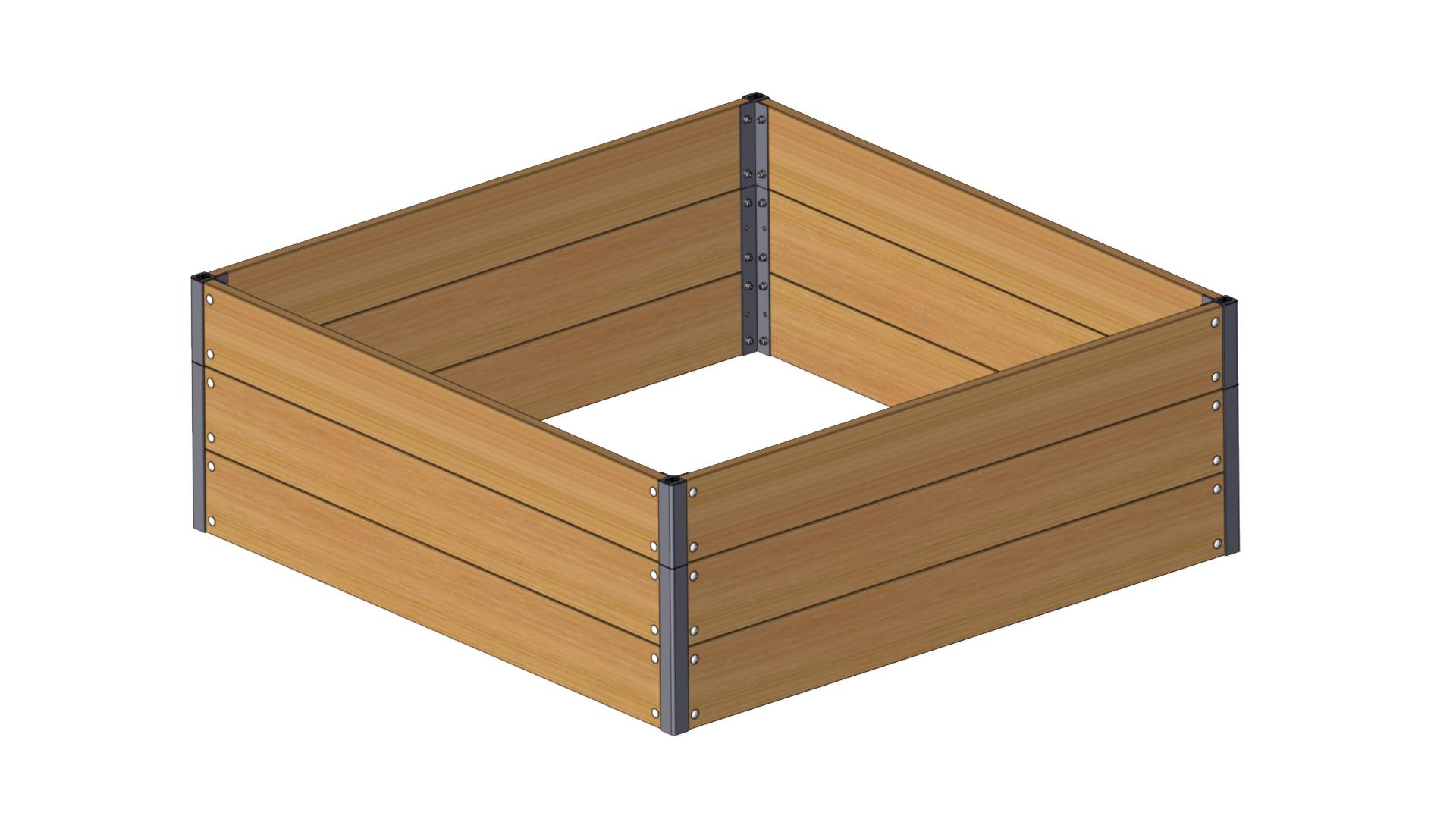Højbed i sibirisk lærk 45x120x120 cm Højbed i sibirisk lærk 45x120x120 cm