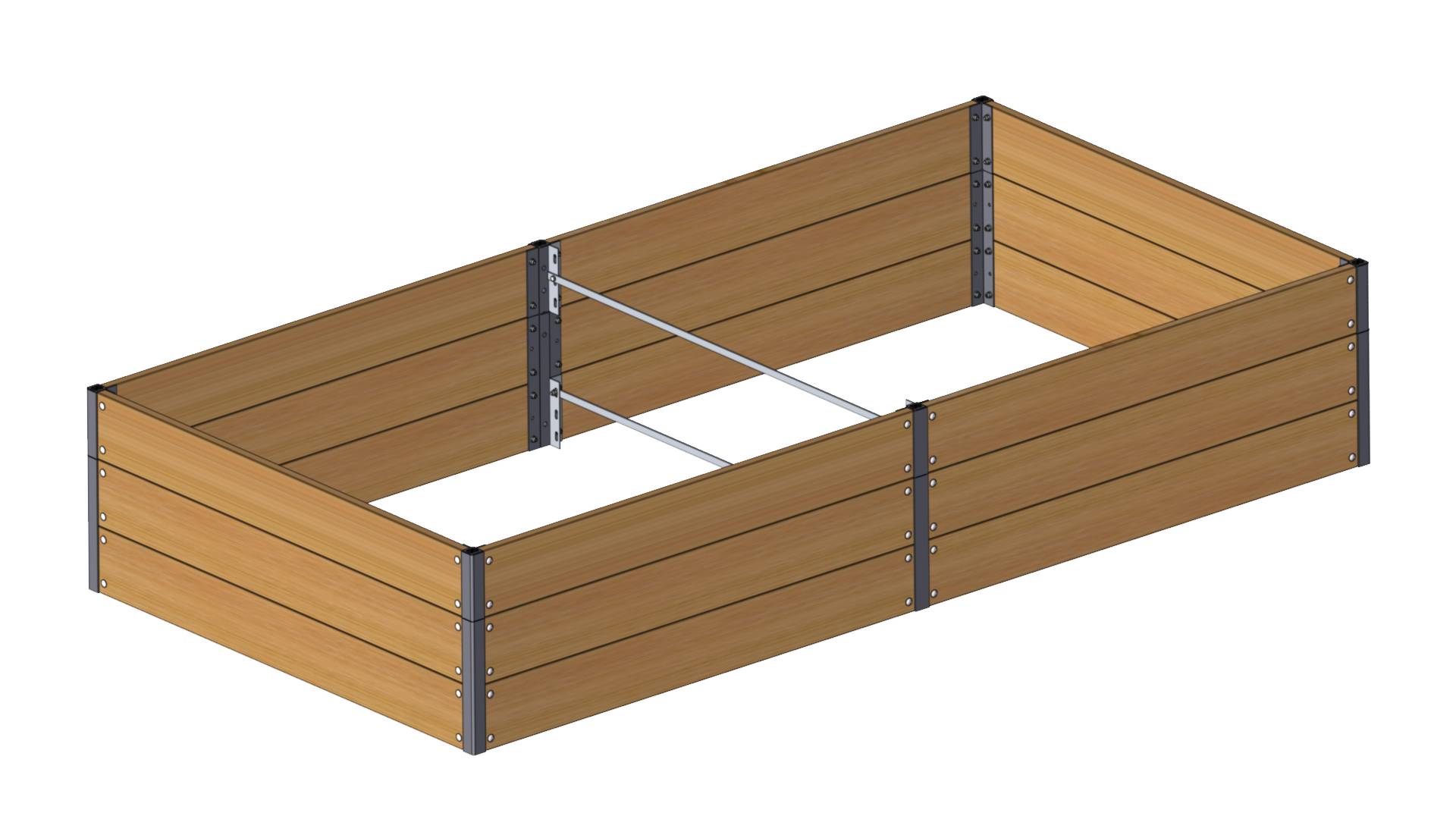 Højbed i sibirisk lærk 45x120x240 cm Højbed i sibirisk lærk 45x120x240 cm