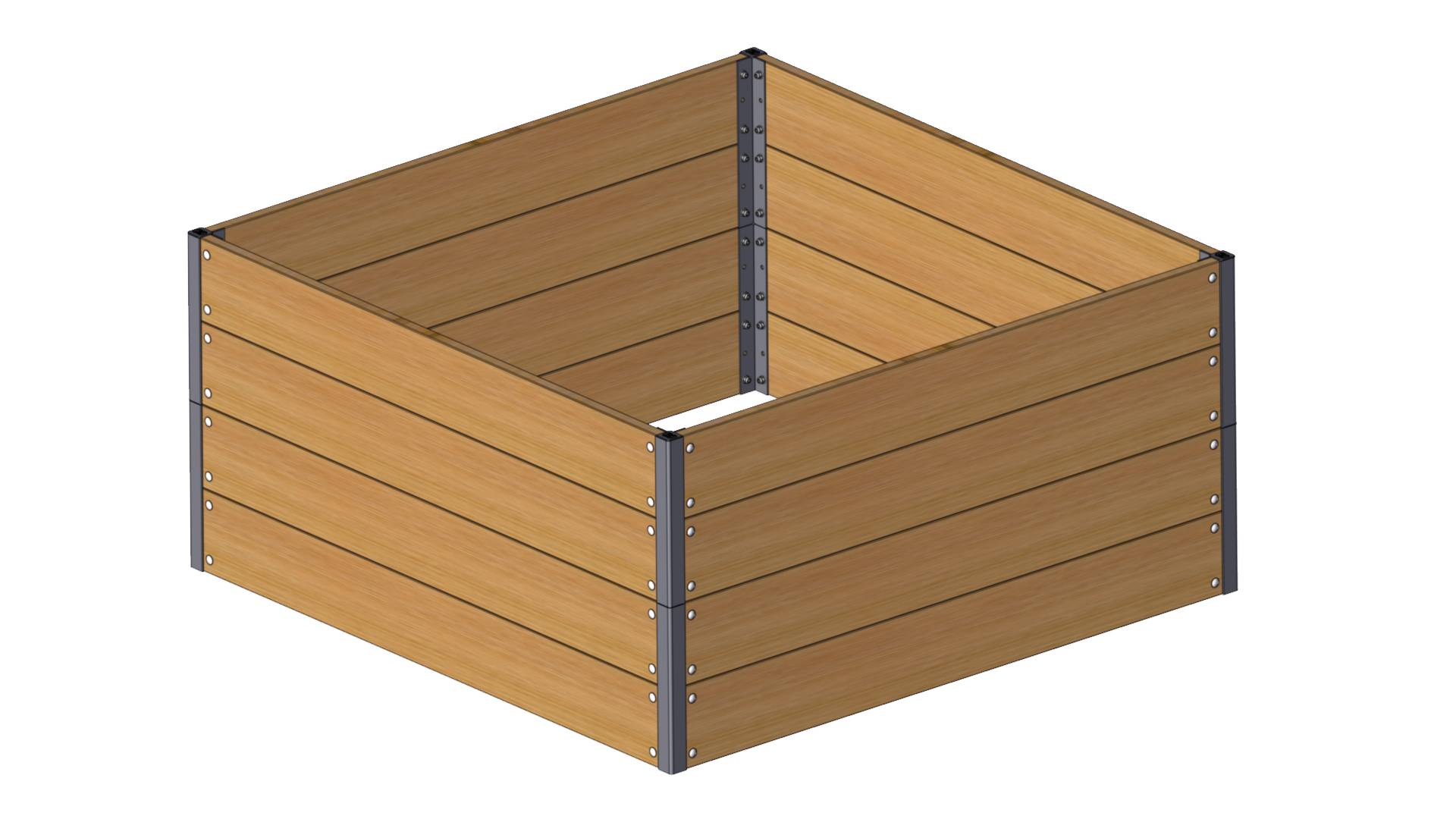Højbed i sibirisk lærk 60x120x120 cm Højbed i sibirisk lærk 60x120x120 cm