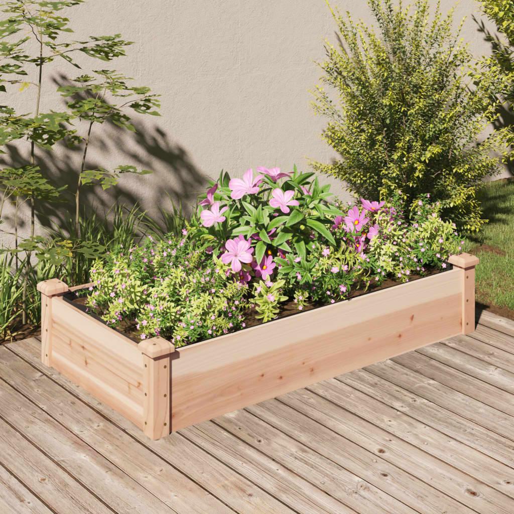 Højbed med foring 120 × 60 × 25 cm - massivt fyrretræ Højbed med foring 120 × 60 × 25 cm - massivt fyrretræ