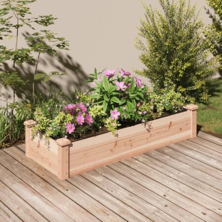Højbed med foring 120×45×25 cm i massivt fyrretræ