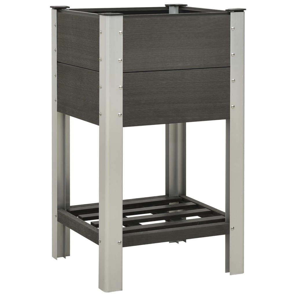 Højbed med hylde 50x50x90 cm WPC grå Højbed med hylde 50x50x90 cm WPC grå