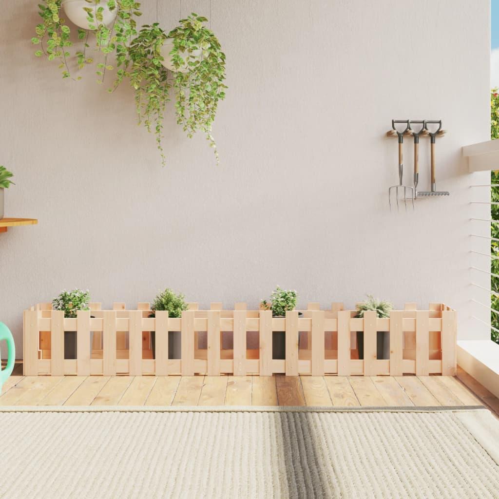 Højbed med stakitdesign 200×30×30 cm i massivt fyrretræ Højbed med stakitdesign 200×30×30 cm i massivt fyrretræ