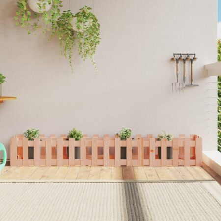 Højbed med stakitdesign 200×30×30 cm - massivt douglasgran