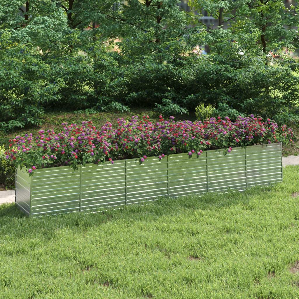 Højbed plantekasse 480 x 80 x 77 cm i galvaniseret stål - sølvfarvet Højbed plantekasse 480 x 80 x 77 cm i galvaniseret stål - sølvfarvet