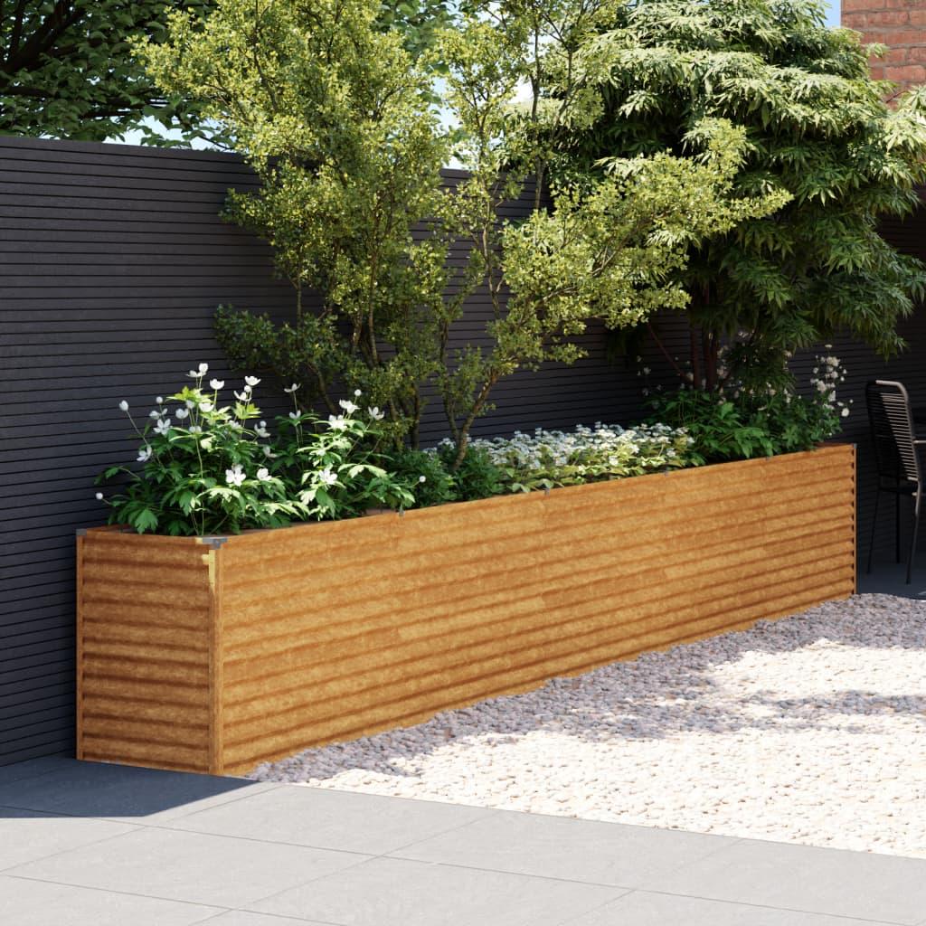 Højbed til haven 482 × 50 × 69 cm i cortenstål - lang plantekasse Højbed til haven 482 × 50 × 69 cm i cortenstål - lang plantekasse