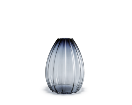 Holmegaard - 2Lip Vase, mørk blå, 45 cm