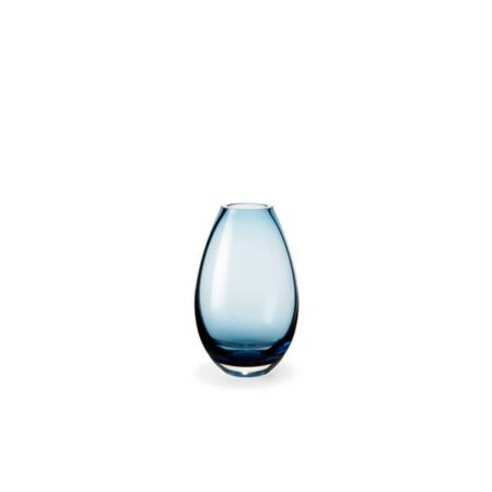 Holmegaard Cocoon vase h 11,5 cm - Mørk blå