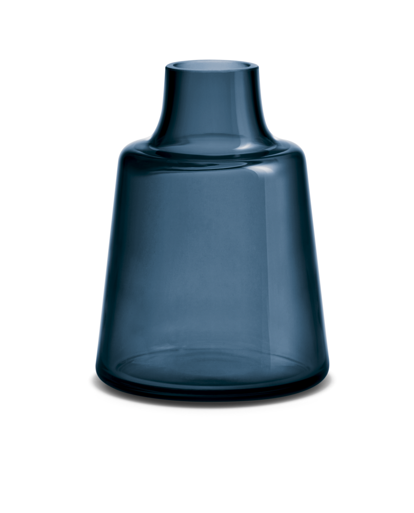 Holmegaard - Flora Vase kort hals, mørkeblå, 24 cm Holmegaard - Flora Vase kort hals, mørkeblå, 24 cm