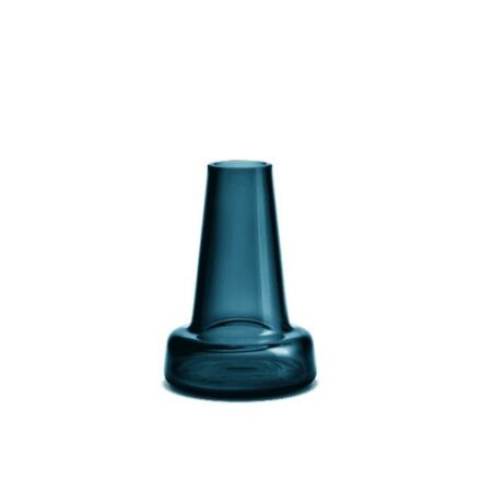 Holmegaard Flora Vase lang hals - H: 12 cm - Mørk blå