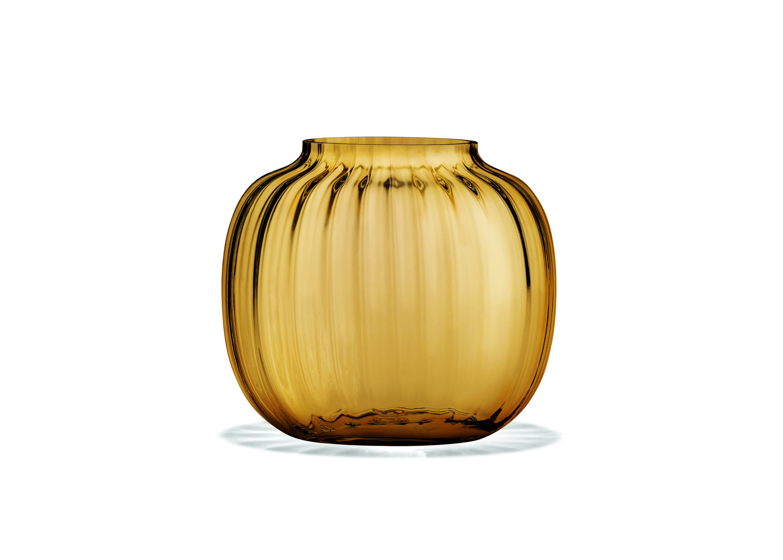 Holmegaard - Primula Oval Vase, amber, 12,5 cm Holmegaard - Primula Oval Vase, amber, 12,5 cm