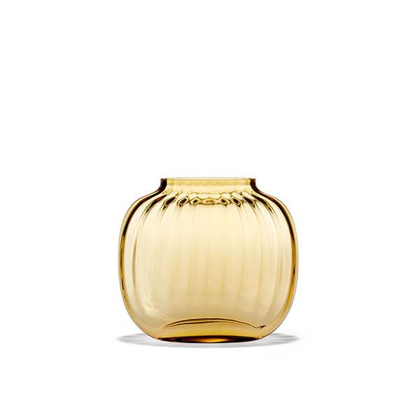 Holmegaard Primula oval vase - H:12,5 cm - Amber Holmegaard Primula oval vase - H:12,5 cm - Amber