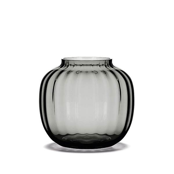 Holmegaard Primula oval vase - H:17,5 cm - Smoke Holmegaard Primula oval vase - H:17,5 cm - Smoke