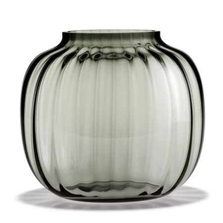 Holmegaard Primula vase oval 17,5 cm Smoke