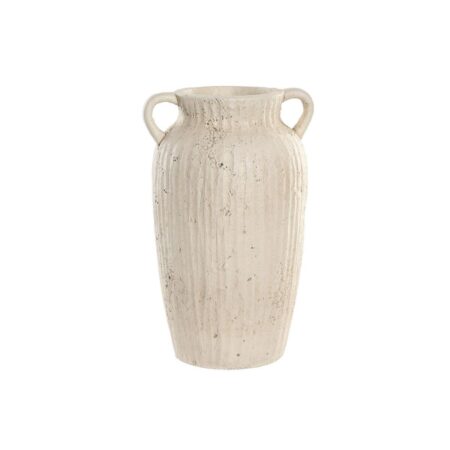 Home ESPRIT vase - hvid magnesium, 23,5 × 21,5 × 37,5 cm