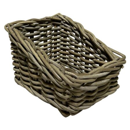 Homeville Kurv til opbevaring kubu rattan 25x20x18cm