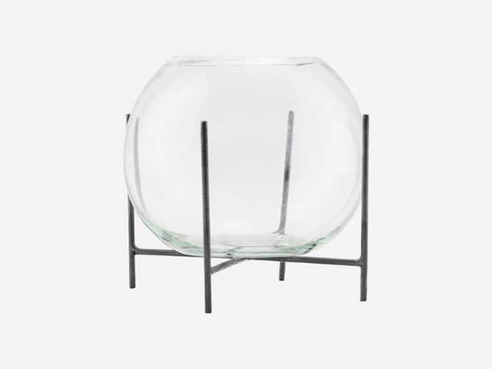 House Doctor, Ada, vase m. fod, glas, H: 12 cm, Dia: 15 cm House Doctor, Ada, vase m. fod, glas, H: 12 cm, Dia: 15 cm