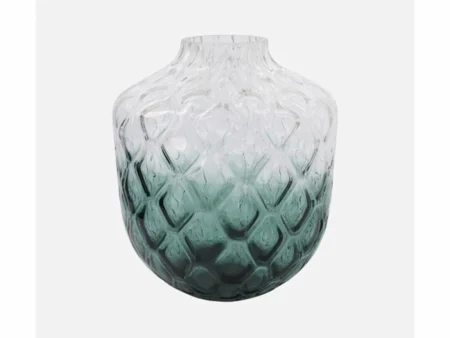 House Doctor, Art Deco, Vase, Grøn, h: 31 cm, dia: 24 cm