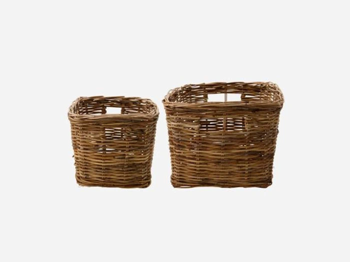 House Doctor, Baskit kurve, natural, rattan, 31x31x23 cm 24x24x20,5 cm House Doctor, Baskit kurve, natural, rattan, 31x31x23 cm 24x24x20,5 cm